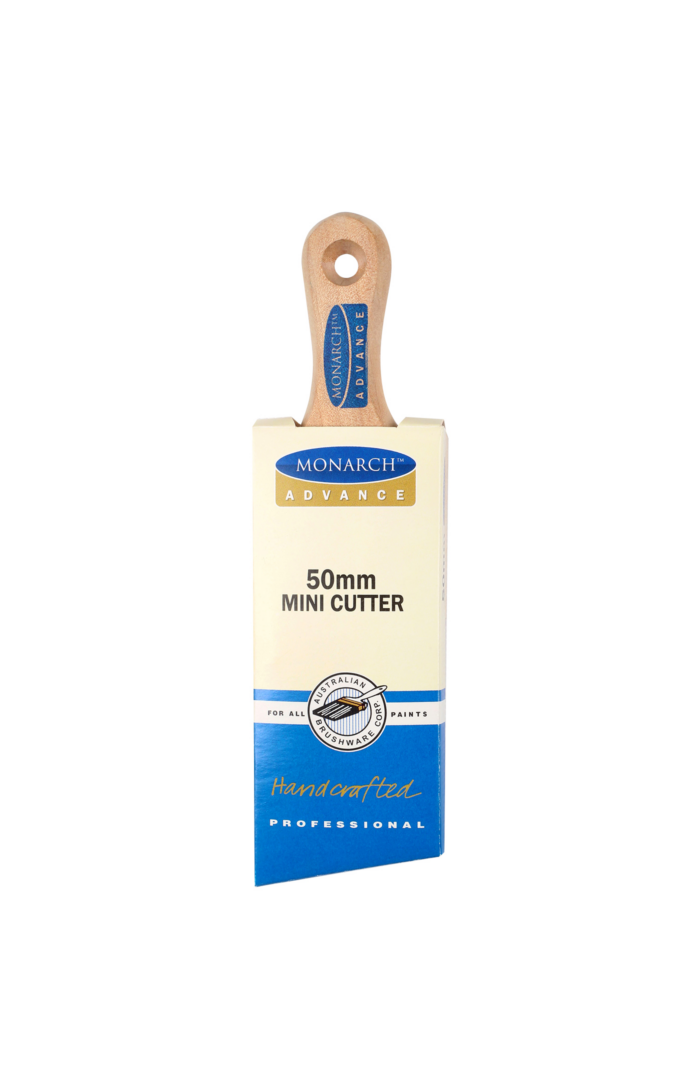 MONARCH Advance® Mini Cutter MONARCH Advance® mini cutter is trusted by paint professionals for over 25 years in Australia. The range features a unique soft synthetic tapered filament blend to achieve a professional finish on smooth and all other surfaces. Ultimate precision and control Premium quality for the professional painter Maximum performance