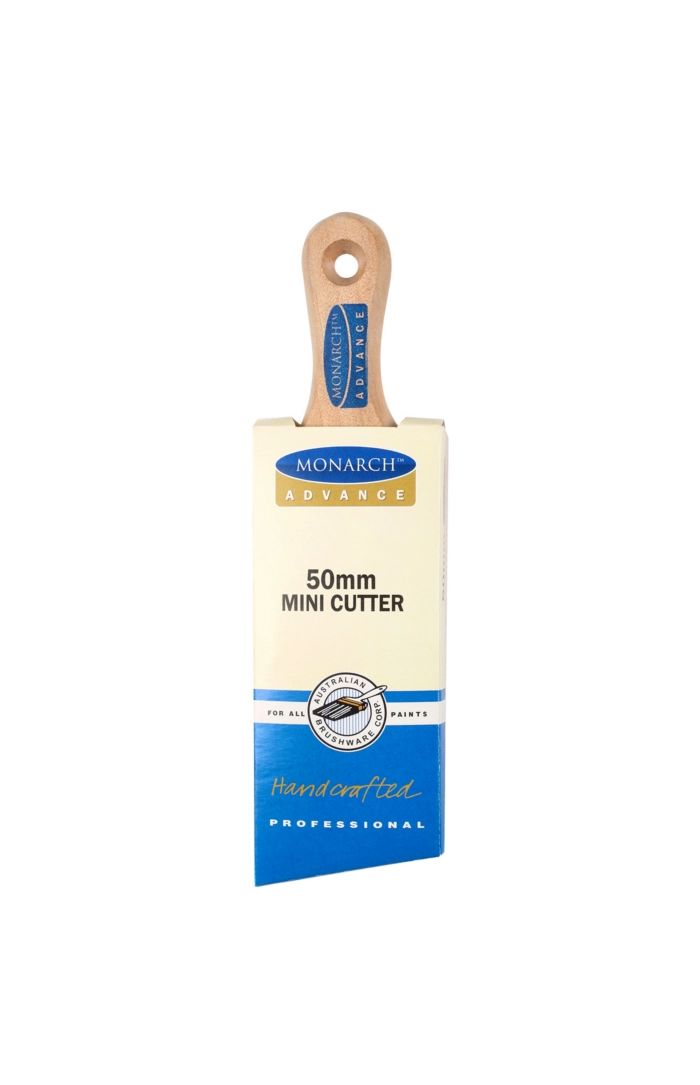 MONARCH Advance® Mini Cutter MONARCH Advance® mini cutter is trusted by paint professionals for over 25 years in Australia. The range features a unique soft synthetic tapered filament blend to achieve a professional finish on smooth and all other surfaces. Ultimate precision and control Premium quality for the professional painter Maximum performance