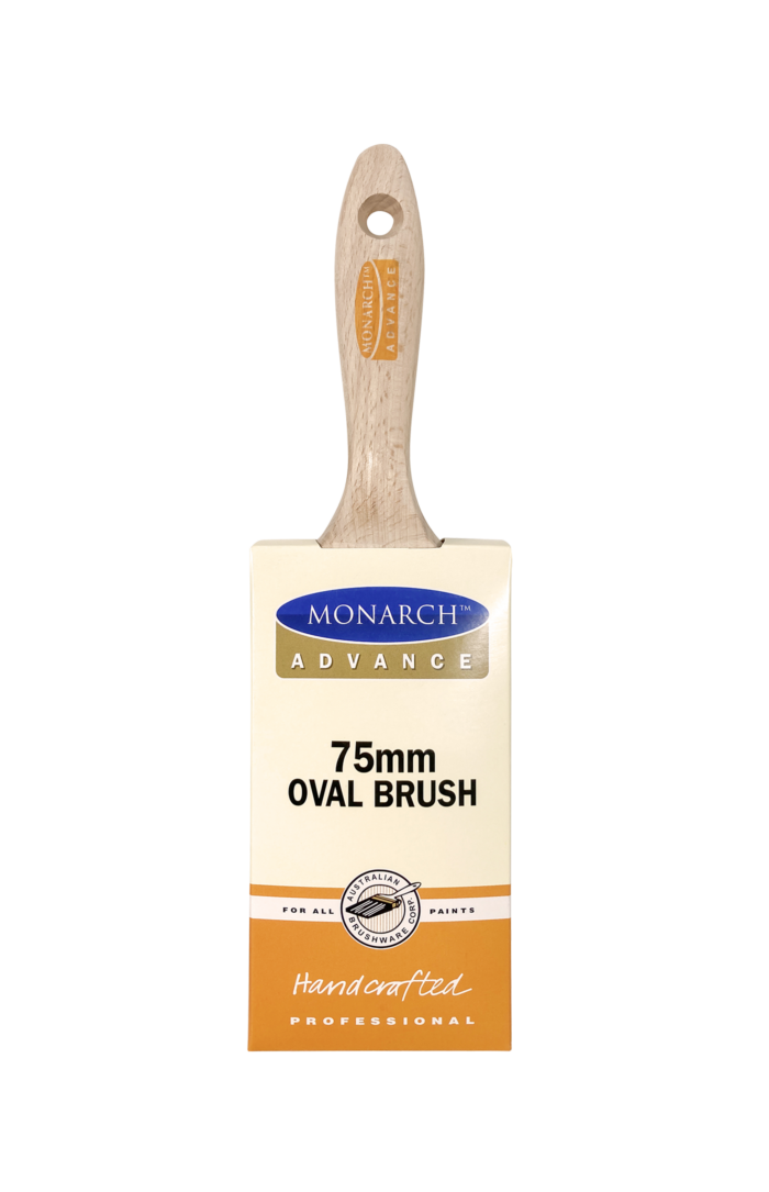 MONARCH Advance® Oval Brushes MONARCH Advance® oval brushes are trusted by paint professionals for over 25 years in Australia. The range features a unique soft synthetic tapered filament blend to achieve a professional finish on smooth and all other surfaces. Ultimate precision and control Premium quality for the professional painter Maximum performance