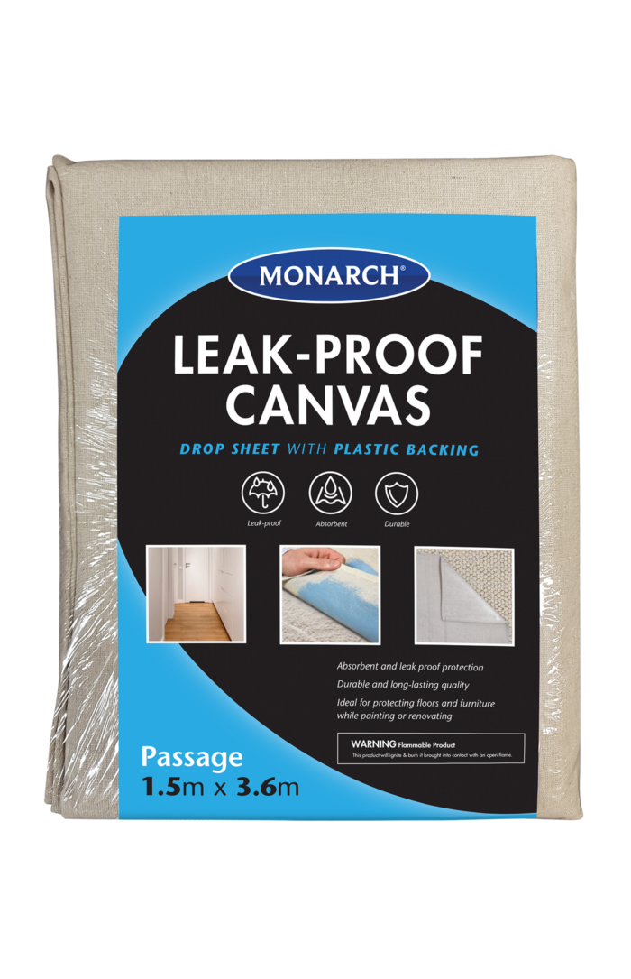 Passage Leak Proof Canvas Drop Sheet - 1.5m x 3.6m