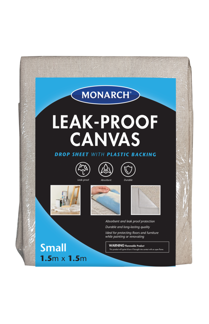 Small Leak Proof Canvas Drop Sheet - 1.5m x 1.5m