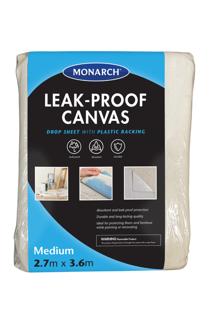 Medium Leak Proof Canvas Drop Sheet - 2.7m x 3.6m