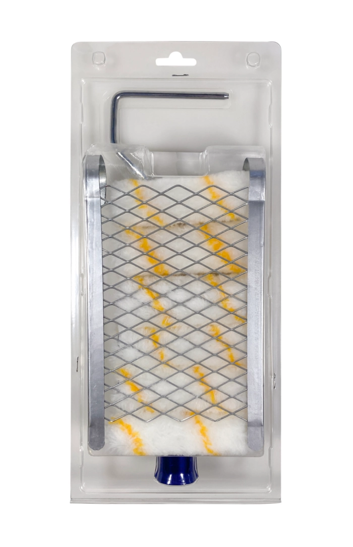 100mm Fabric Mini Roller Kit with Grid - 11mm Nap - 8PCE