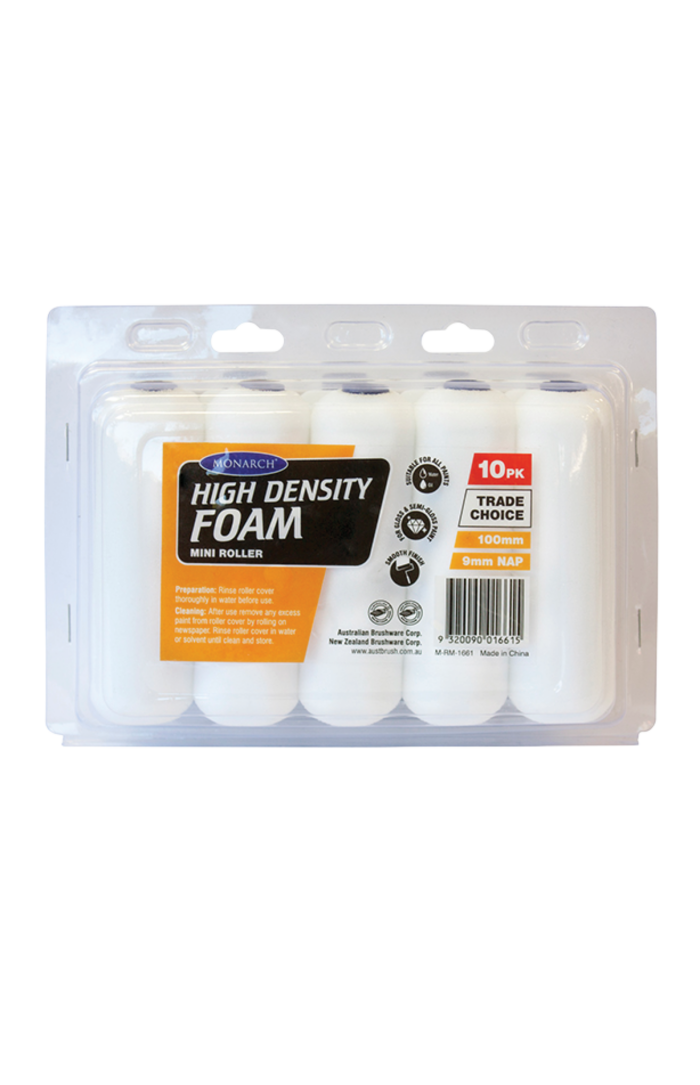 High Density Foam Mini Rollers - 10PK