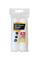 160mm High Density Foam Mini Rollers - White - 2PK
