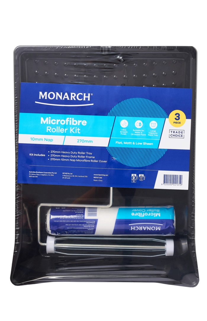 270mm Microfibre Heavy Duty Roller Kit - 10mm Nap - 3PCE