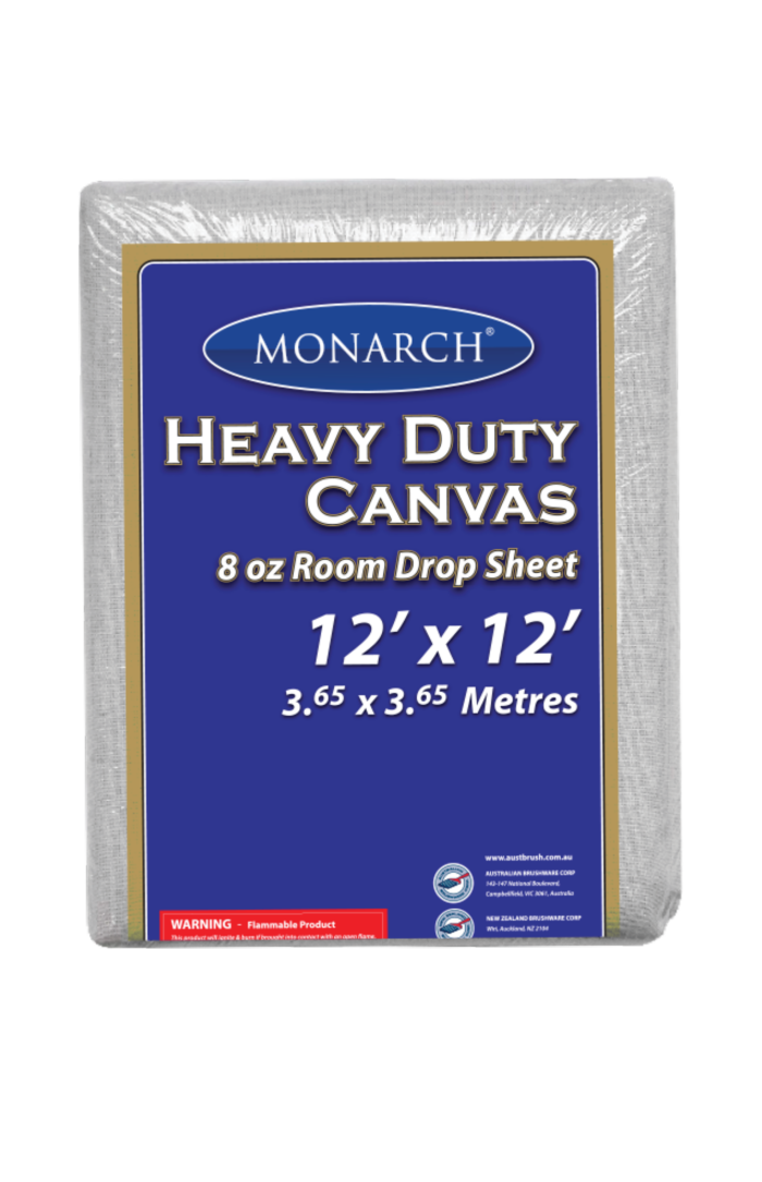 8oz Heavy Duty Canvas Room Drop Sheet - 12' x 12'