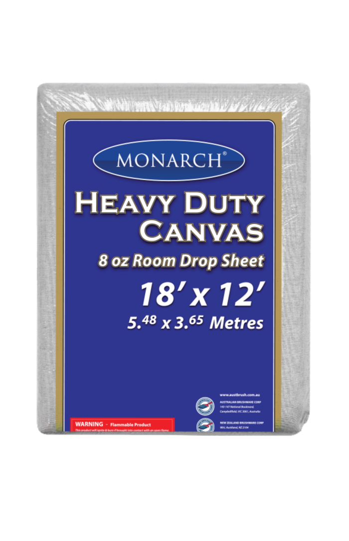 8oz Heavy Duty Canvas Room Drop Sheet - 18' x 12'