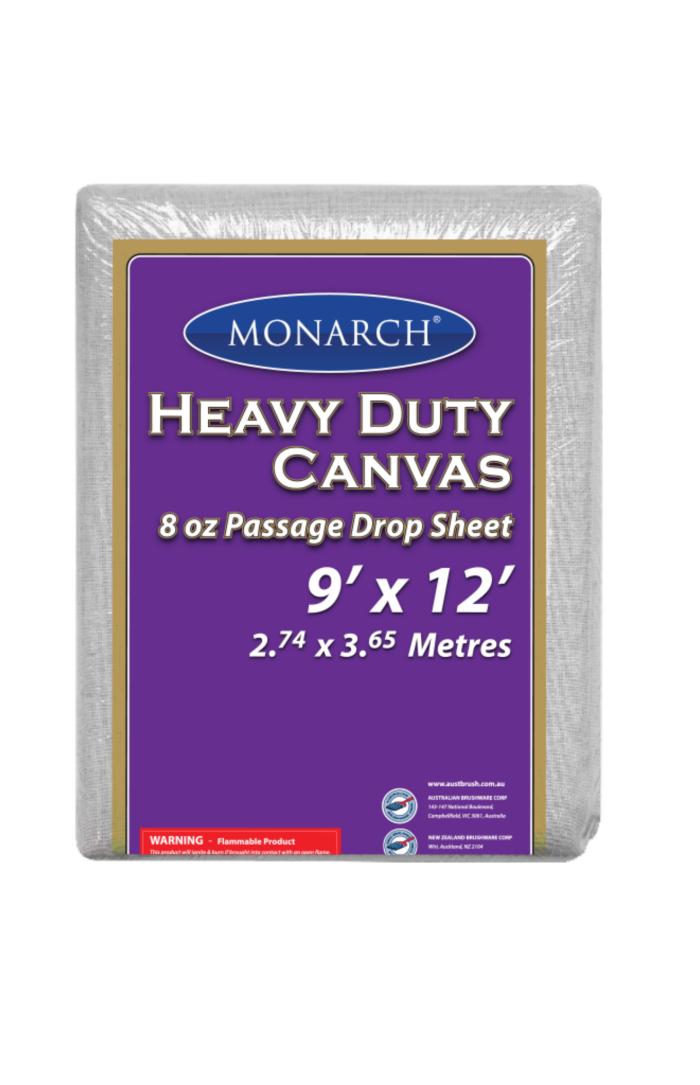 8oz Heavy Duty Canvas Passage Drop Sheet - 9' x 12'