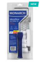 Monarch 100mm Microfibre Mini Roller Kit with Grid - 4mm - 8PCE