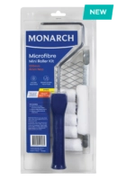 Monarch 100mm Microfibre Mini Roller Kit with Grid - 4mm - 8PCE