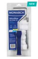 Monarch 100mm Microfibre Mini Roller Kit with Grid - 10mm - 8PCE