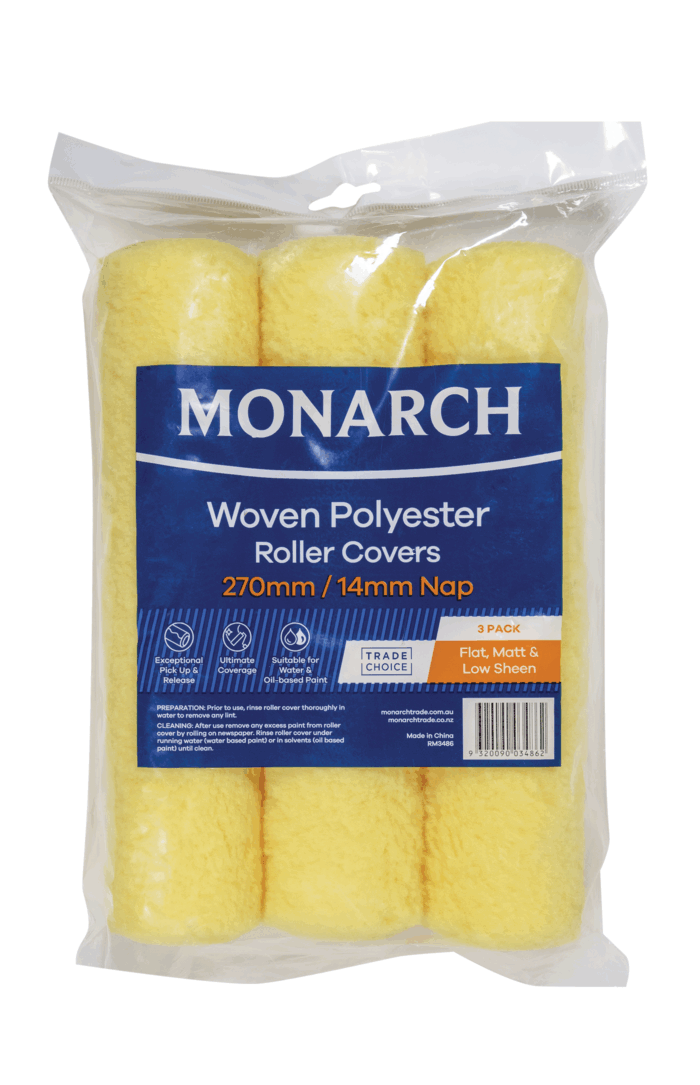 MONARCH Woven Polyester Roller Cover 270mm/14mm VALUE 3 PACK
