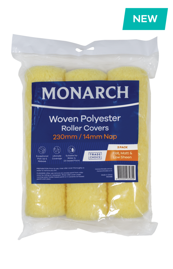 MONARCH Woven Polyester Roller Cover 230mm/14mm VALUE 3 PACK