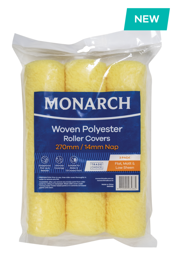 MONARCH Woven Polyester Roller Cover 270mm/14mm VALUE 3 PACK