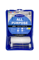 MONARCH All Purpose Roller Kits - 4PCE The Monarch All Purpose Roller Kits range features a premium quality, ultra microfibre 9mm nap roller cover. The ultimate all-rounder, the kits are ideal for painting all interior surfaces and will provide a quality smooth and even paint finish. Each kit includes: 1 x Ultra Microfibre Roller Cover - 9mm nap 1 x Soft Grip Roller Frame 1 x Roller Tray 1 x Tray Liner