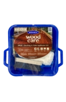 MONARCH Woodcare Decking & Stain Applicator Kit - 7PCE The MONARCH Woodcare Decking & Stain Applicator Kit 7PCE is the all-in-one decking kit that includes everything you need (except the stain) to complete your decking project, start to finish. Featuring a premium Australian lambswool applicator that provides a quality finish, great coverage and protection for decking boards. While the Monarch Fence Brush 75mm will assist with applying coating to railings, balustrades and harder to reach areas. The Monarch deep well deck tray has been specifically designed to hold a large volume of deck stain and includes handles so you can easily move around and apply coating where needed. The scrubbing brush will help to prepare any surface required, while the paint stirrer will ensure your staining product is well mixed and ready to use. The handy and durable 0.7-1.4m modular pole fits both lambswool applicator and scrubbing brush, so you can conveniantly swap between the two. Kit Includes: 1 x Premium Australian Lambswool Applicator 1 x Deep Well Deck Tray 1 x Tray Liner 1 x Scrubbing Brush 1 x Monarch Fence Brush 75mm 1 x Paint Stirrer 1 x 0.7-1.4m Durable modular pole