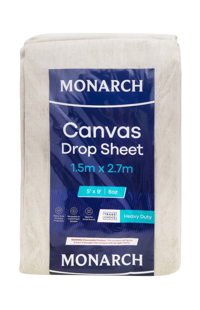 The Monarch Professional Heavy Duty Canvas Drop Sheet is designed for the professional painter. Ideal for protecting floors, furniture and painting equipment.