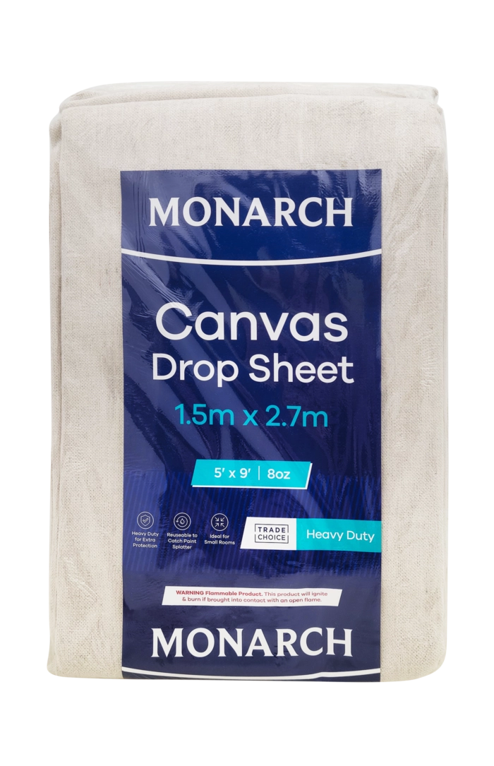 The Monarch Professional Heavy Duty Canvas Drop Sheet is designed for the professional painter. Ideal for protecting floors, furniture and painting equipment.