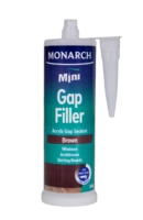 MONARCH Mini Mini Gap Filler – Brown The Monarch Mini Gap Filler is a flexible, multi-purpose acrylic sealant designed to fill small gaps and joins where colour matching is required. Our unique shaped cartridge is compatible with the Monarch Mini Compact Caulking Gun, allowing you to access those tight spaces where traditional caulking guns cannot. It is perfect for small projects where a full-size cartridge is not required, resulting in less waste. Available in black, brown and cream.