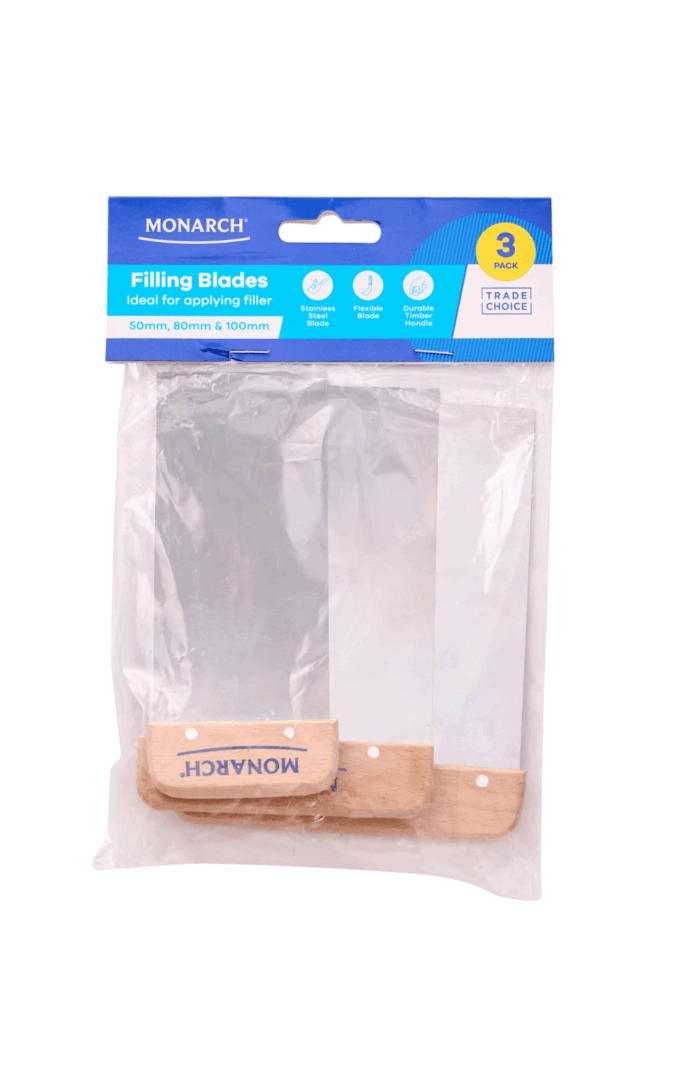 Timber Handle Filling Blades Pk3